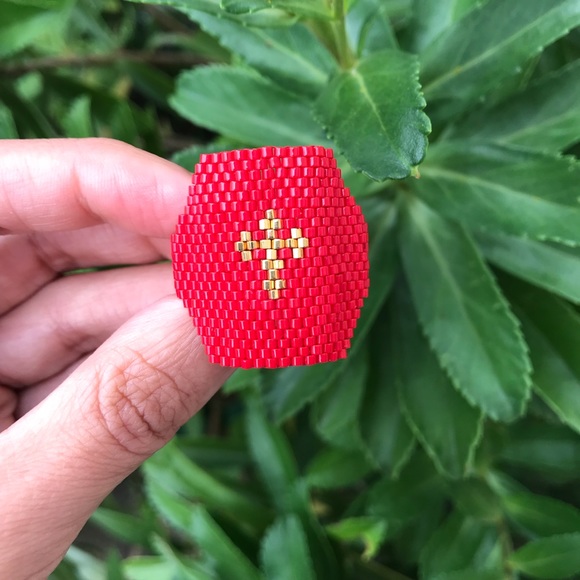 SOLD-Handmade Cross Ring - Picture 5 of 8